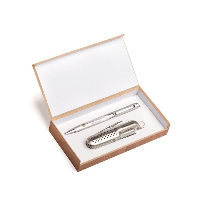 Navaja Y Bolígrafo Personalizados En Caja De Madera Para Regalos De Empresa En Navidad Navaja Y Bolígrafo Personalizados En Caja De Madera Para Regalos De Empresa En Navidad