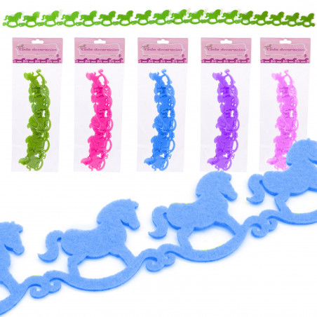 Cinta de decoración diseño de caballos infantiles