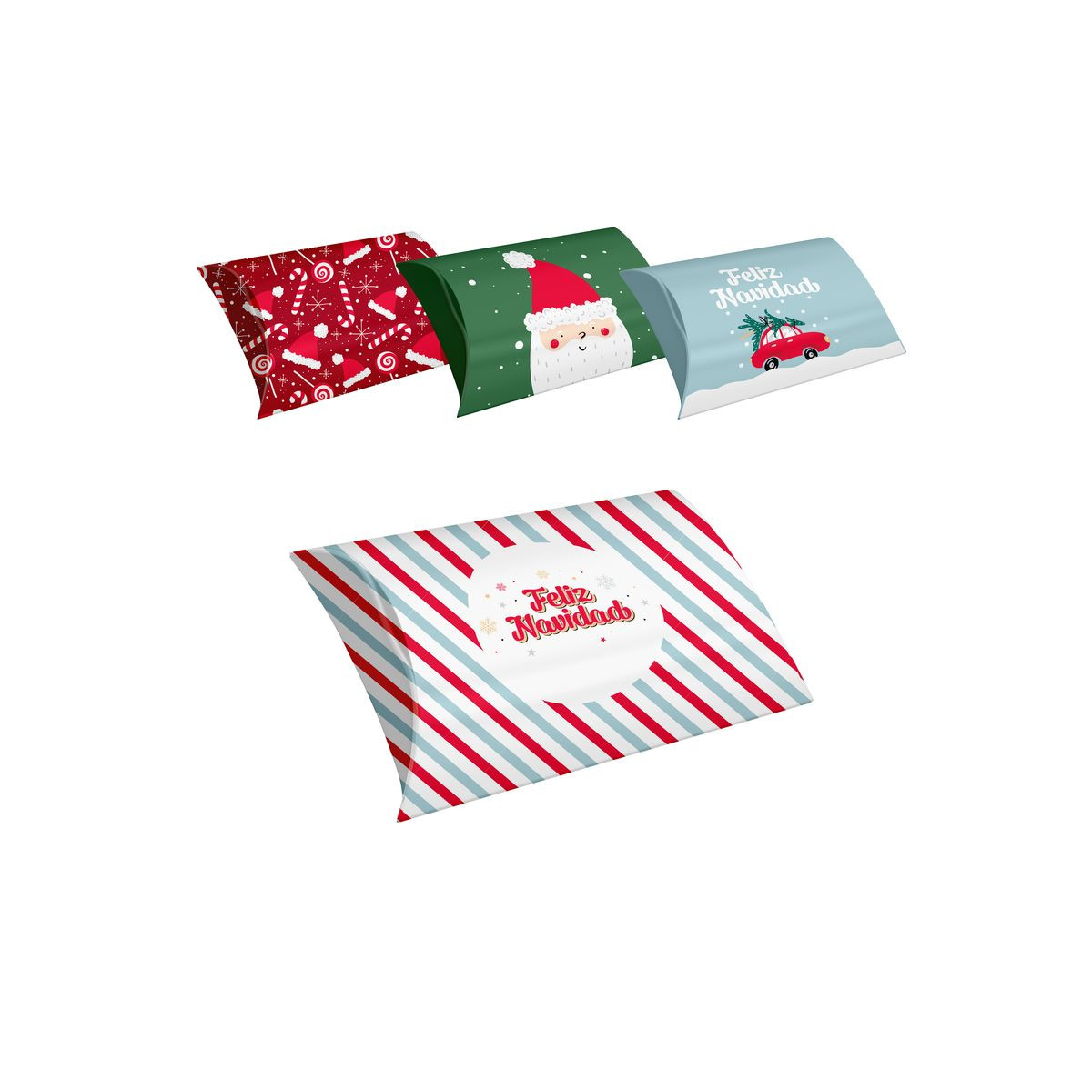 Cajas de navidad 4 modelos diferentes 11.5x16cm