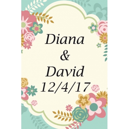 Adhesivo personalizado para bodas Un toque especial