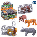 Figura de animal con jaula rescat para niños y niñas