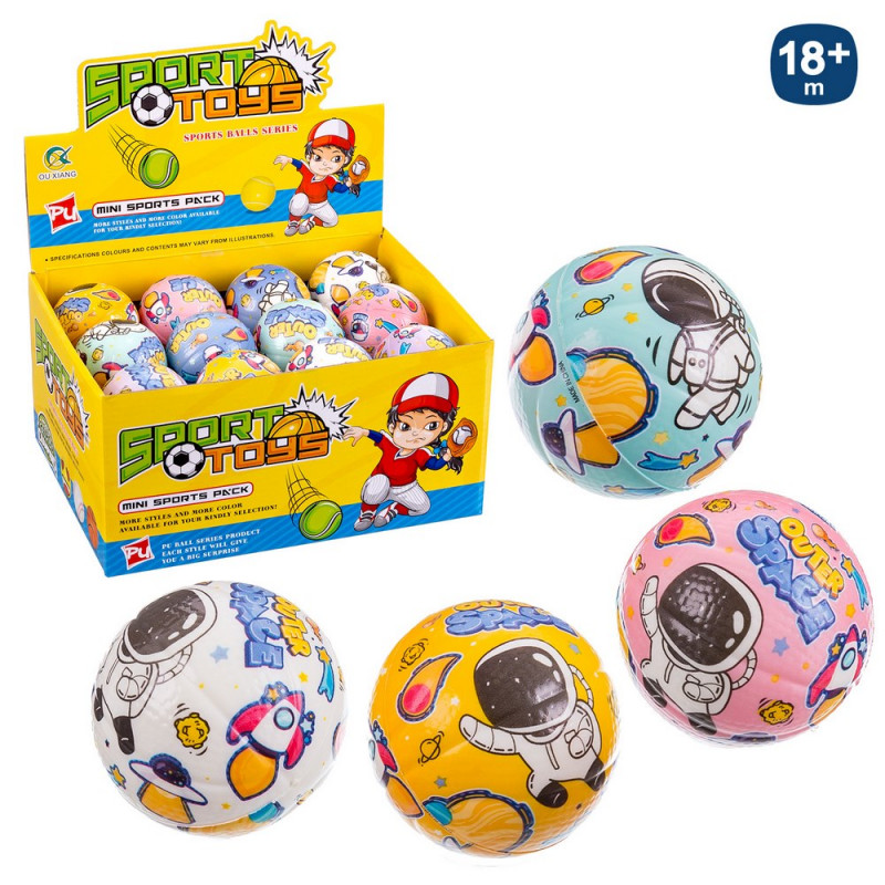 Pelota De Foam Diseño Espacio Exterior Y Astronauta Para Jugar O