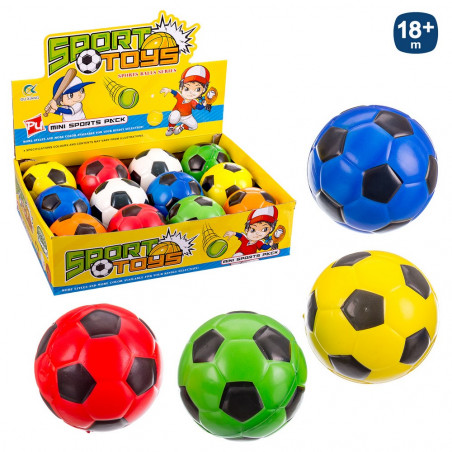 Pelota de foam diseño fútbol colores 10cm para jugar
