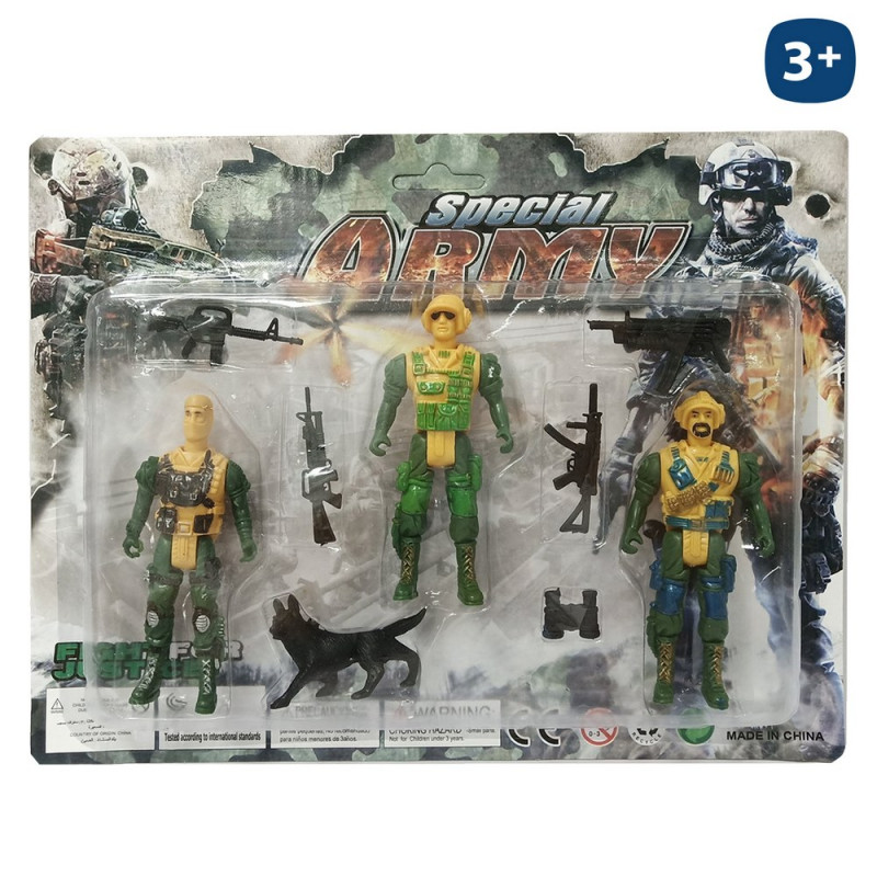 Figuras Militares 3 Unidades Soldados