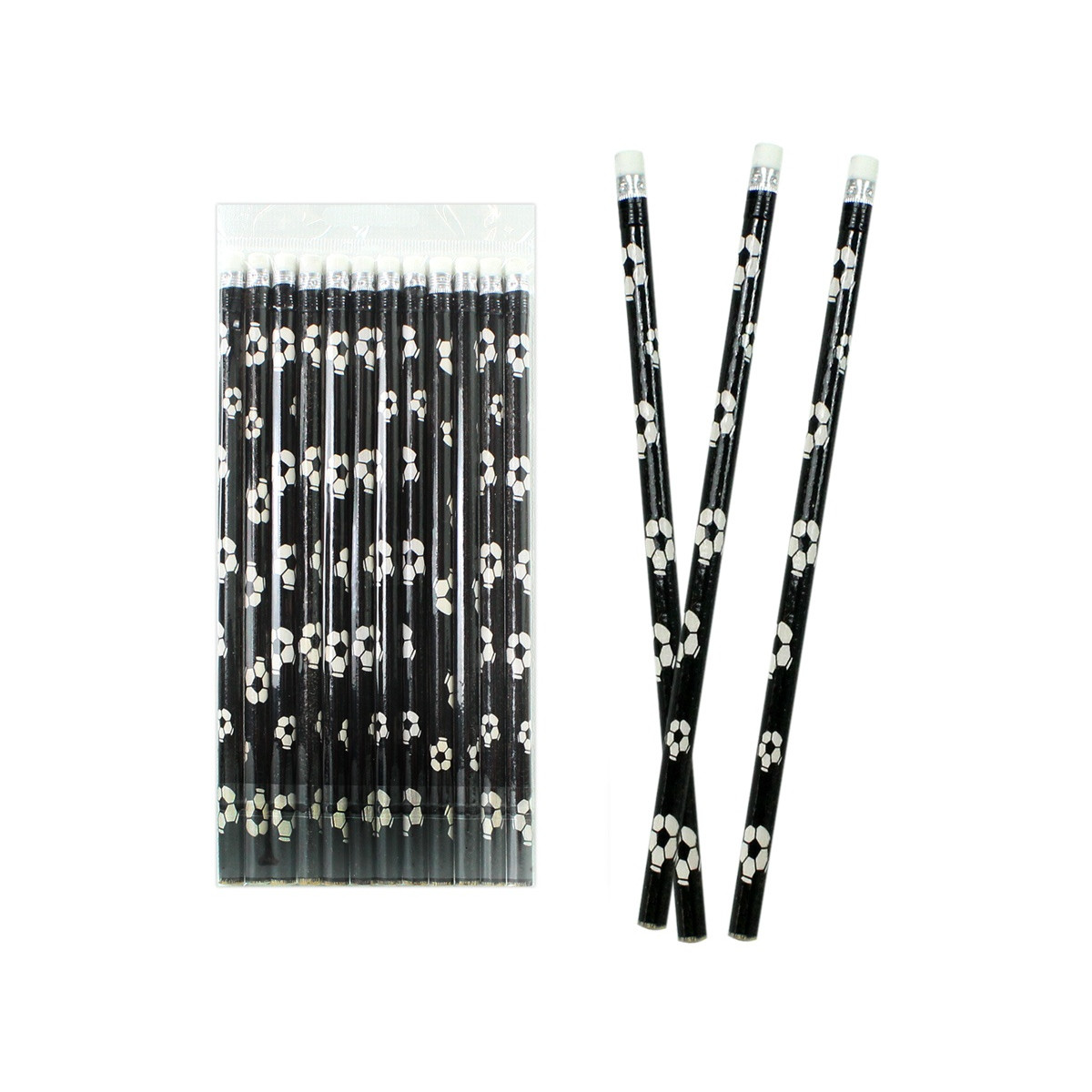 Lápiz con balones de fútbol