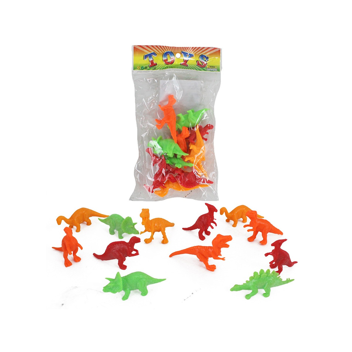 Mini dinosaurios de juguete en pack de 12 unidades
