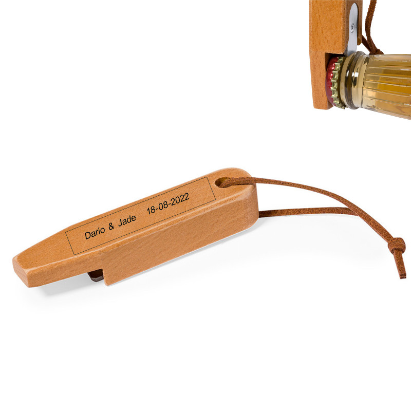 Abridor De Botellas De Madera Personalizado Para Detalles