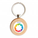 Detalles de Empresa Llavero de madera personalizado con logo