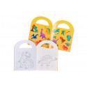 Ideas Originales para Cumpleaños Libro de colorear con pegatinas y lápiz de dinosaurio en bolsa personalizada