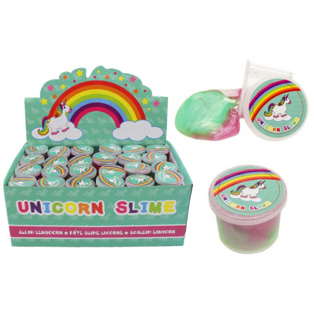 Detalles Infantiles Slime multicolor en tarro de unicornio