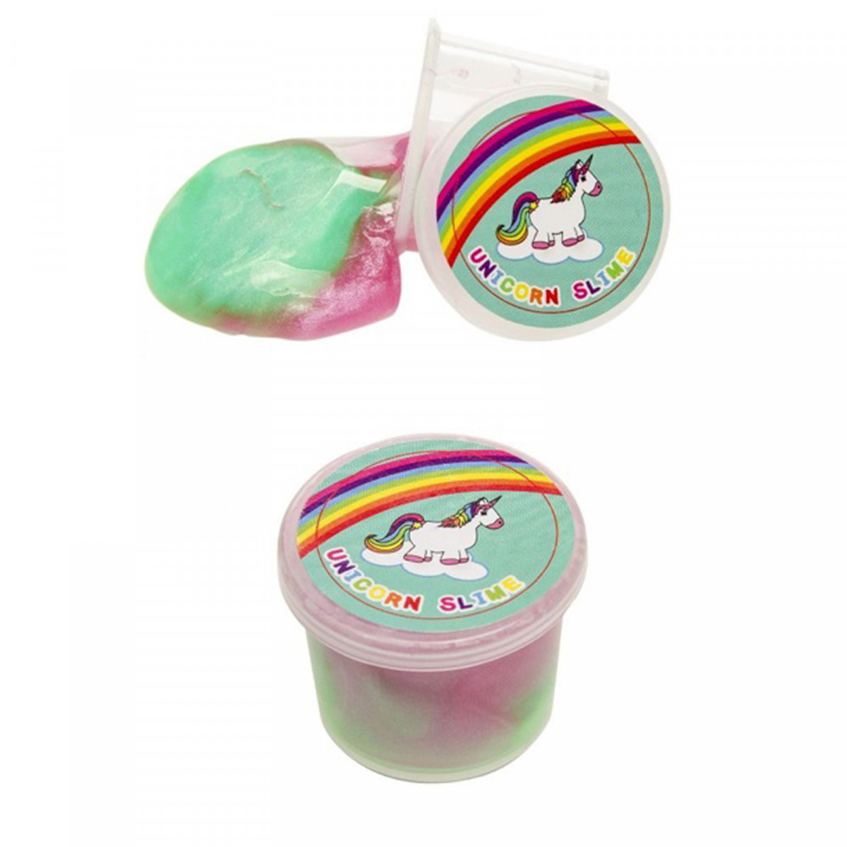 Detalles Infantiles Slime multicolor en tarro de unicornio