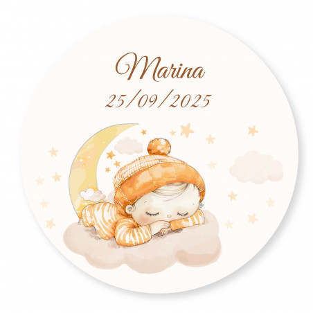 Detalles para Bautizos Originales Rosario Ángel de la Guarda en caja kraft personalizada