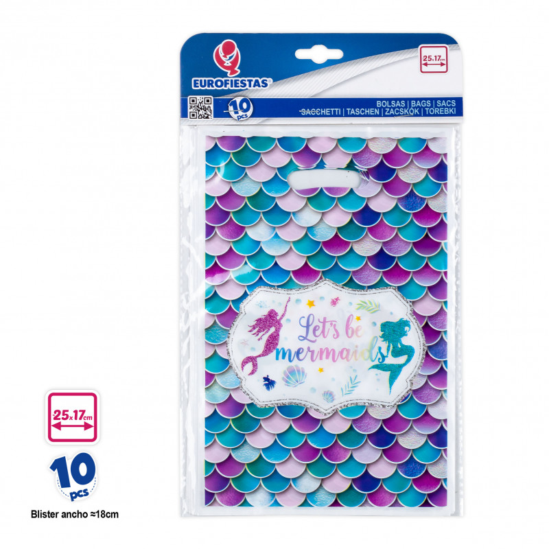 Bolsas decorativas de plástico en pack de 10