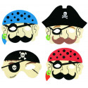 Antifaz de pirata para niños y set de escritura para regalar