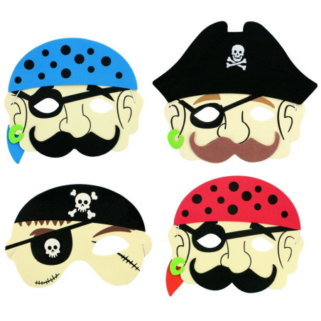 Antifaz de pirata para niños y set de escritura para regalar