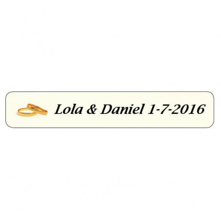 Cepillo de dientes con pasta dentífrica en caja con adhesivo personalizado para detalles bodas