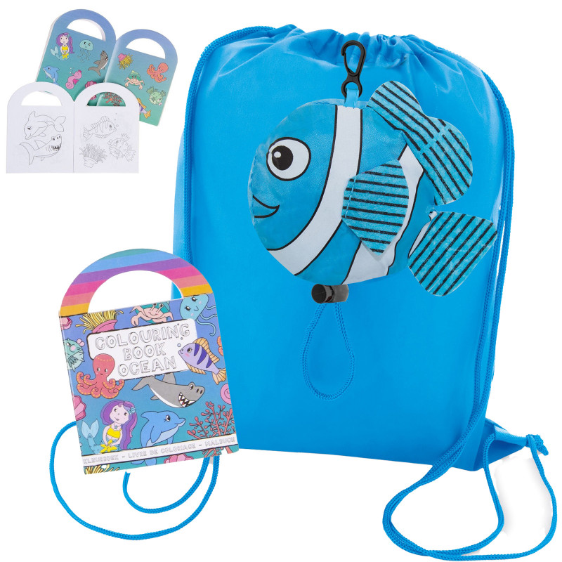 Detalles para Niños Mochila plegable con Libro para Colorear con Pegatinas