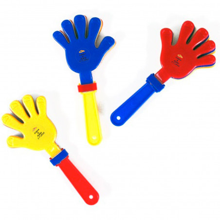 Palmeador de juguete con adhesivo personalizado