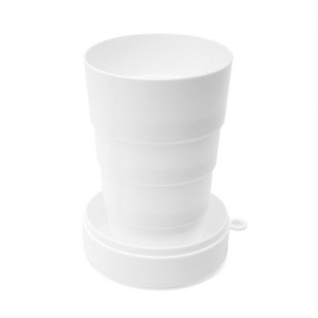 Vaso plegable reutilizable con adhesivo para amigo y llavero de oso para regalar
