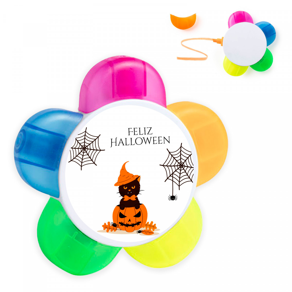 Marcador de colores con adhesivo personalizado para halloween