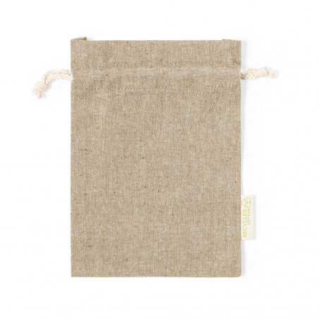 Llavero con chamrs metálicos con bolsa de tela y adhesivo personalizable para detalles