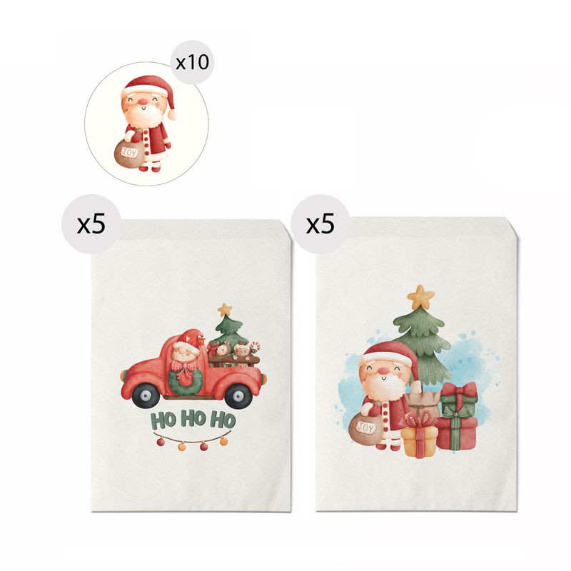 Sobres para la Navidad en pack de 10,13x16 cm
