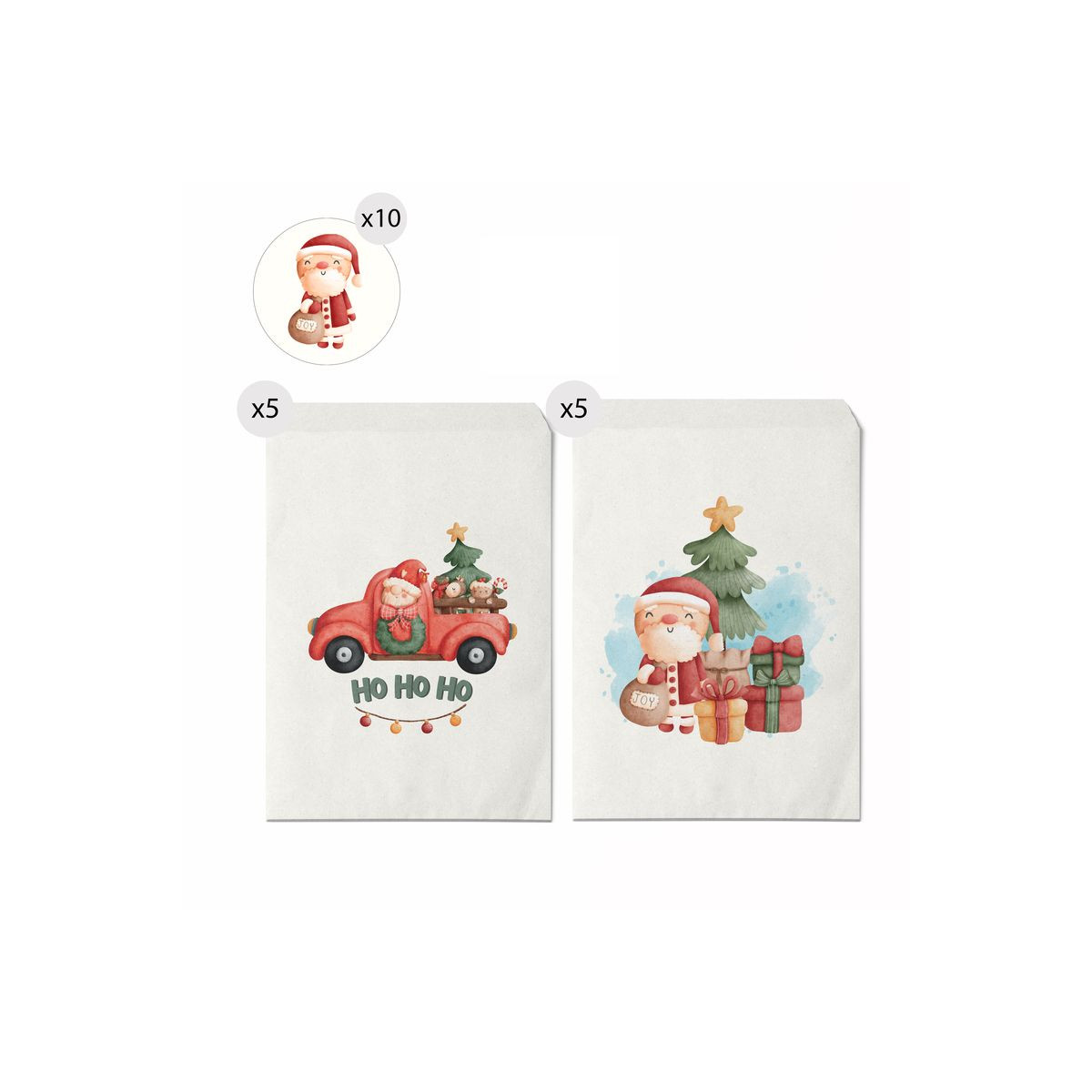 Sobres de Navidad en pack de 10, 16x24 cm