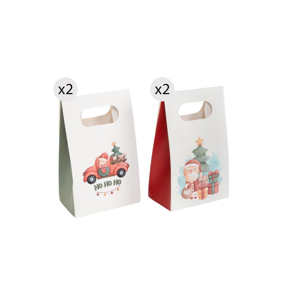 Cajitas de papel para Navidad en pack de 4