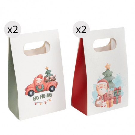 Cajitas de papel para Navidad en pack de 4
