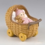 Bebe en la cuna para tarta de bautizo originales