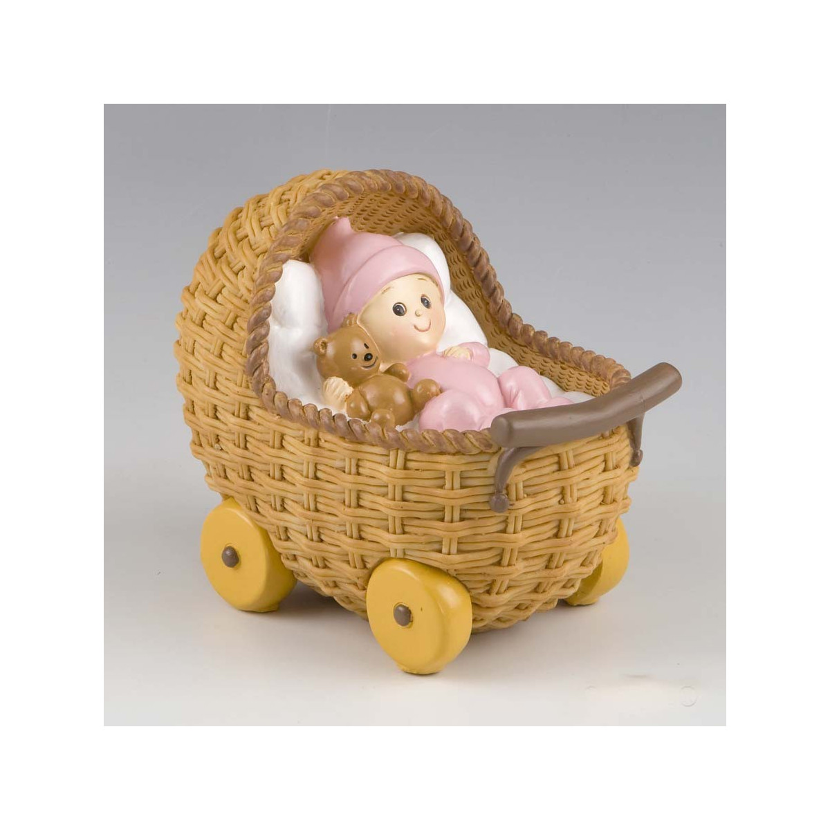 Bebe en la cuna para tarta de bautizo originales