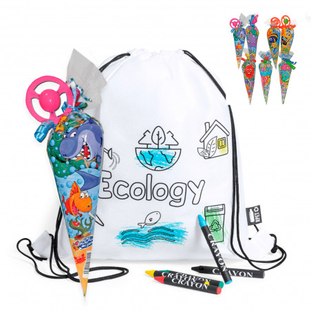 Recuerdos para Niños Bolsa para Colorear con Cono de Chuches