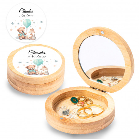 Recuerdos Bautizos Joyero Madera Personalizado