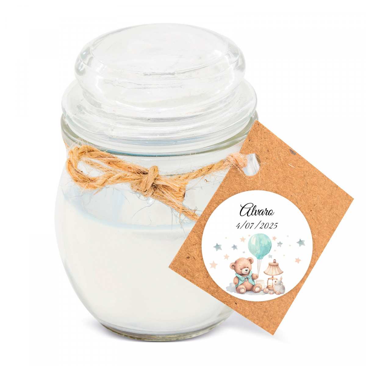 Recordatorios Bautizos Vela Personalizada