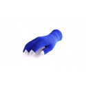 Guantes táctil azul en bolsa metalizada con adhesivo personalizable y editable