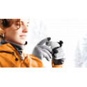 Guantes táctil azul en bolsa metalizada con adhesivo personalizable y editable