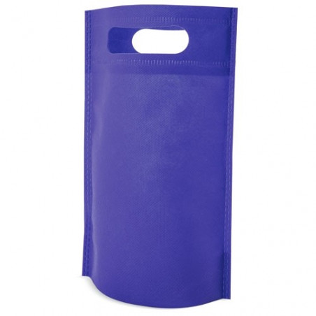 Guantes táctil azul en bolsa metalizada con adhesivo personalizable y editable