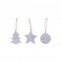 Set de 3 adornos de navidad de fieltro en funda personalizada