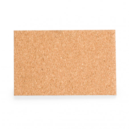 Espejo plegable de corcho en bolsa kraft personalizada con adhesivo transparente redondo para boda