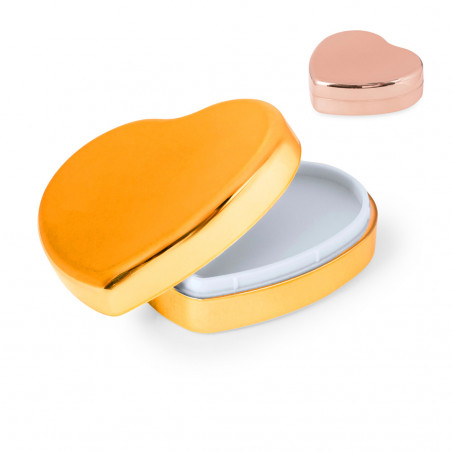 Brillo de labios con forma corazón y adhesivo 3cm transparente para detalles bodas