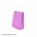 Muñeca sirena con accesorios en bolsa violeta con adhesivo de unicornio para invitados