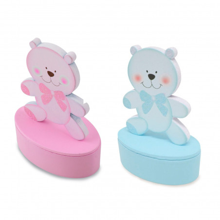 Cajita imantada con figura de osito