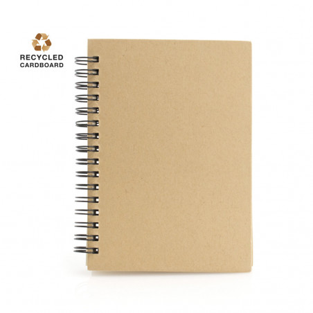 Libreta con tapas de cartón reciclado: práctica, sobria y lista para todo