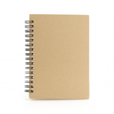 Libreta con tapas de cartón reciclado: práctica, sobria y lista para todo