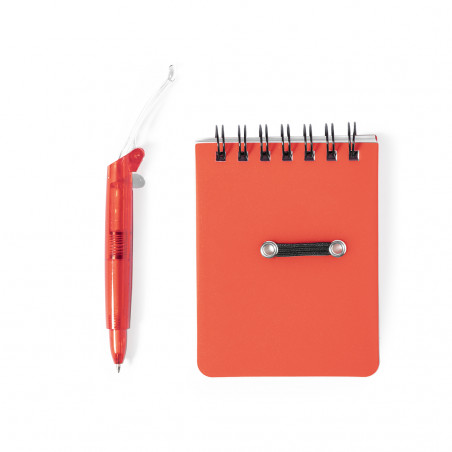 Libreta con bolígrafo