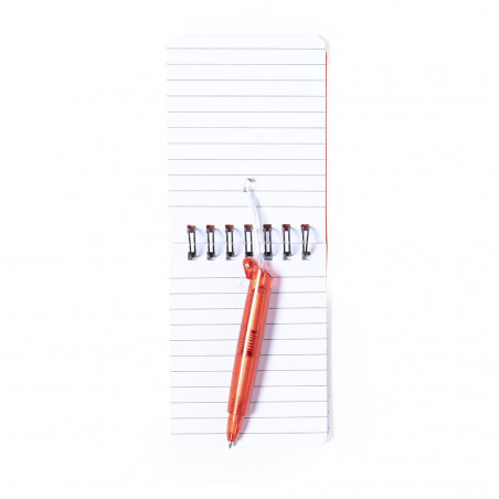 Libreta con bolígrafo