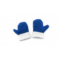 Manoplas polares azules infantiles y piruleta en bolsa con adhesivo de Frozen para invitados