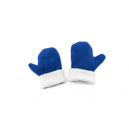 Manoplas polares azules infantiles y piruleta en bolsa con adhesivo de Frozen para invitados