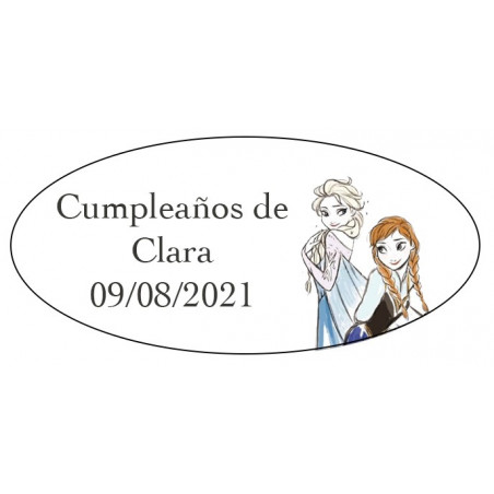 Manoplas polares azules infantiles y piruleta en bolsa con adhesivo de Frozen para invitados