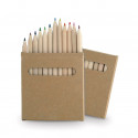 Set de 12 lápices de colores en caja de cartón para detalles de invitados